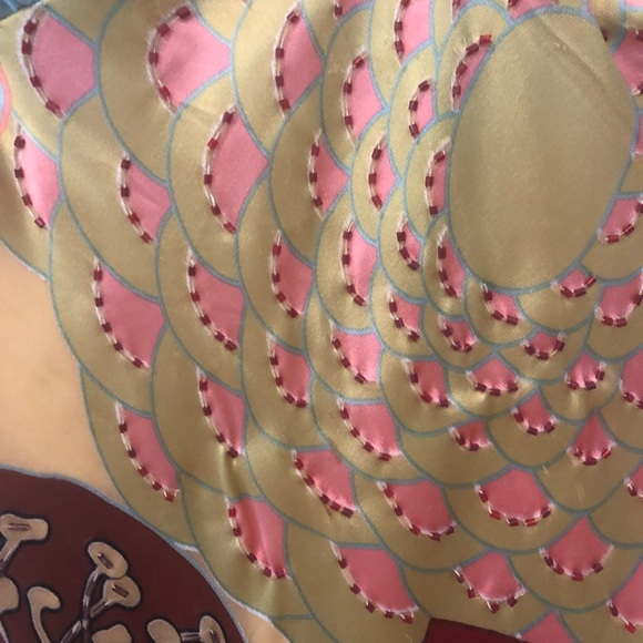 Caché beaded multi color Silk Tassel Top - Picture 3 of 5